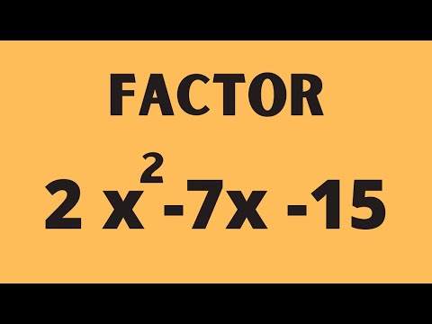 Factoring a Trinomial when the Leading Coefficient is not 1