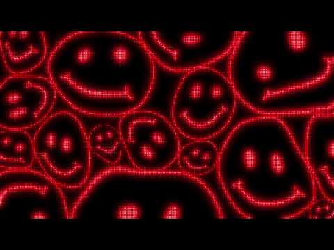 Red Warped LED Smiley Face Background || 1 Hour Looped HD