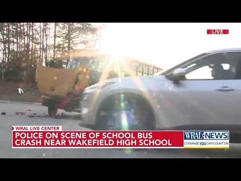 School bus, SUV crash in Raleigh, no students on bus