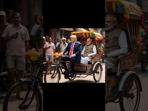 Trump Takes Modi for a Cycle Rickshaw Ride – A Historic Moment!