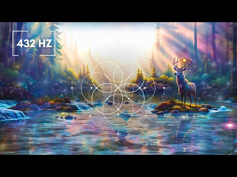 432 Hz Angelic Sleep Music | Healing Sound of River Flowing And Birds