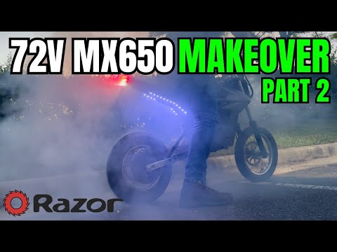 72V Razor MX650 Street Bike Makeover Part 2 - Back on the Road!