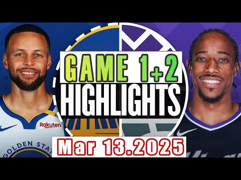 Golden State Warriors VS Sacramento Kings Game 1st+2nd Highlights Mar 13,2025 NBA Season 2024-25