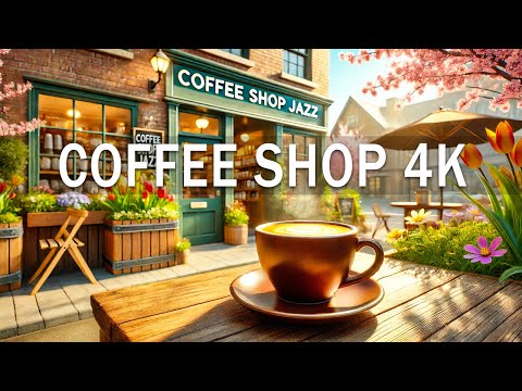 Coffee Shop 4k & Jazz Background Music - Gentle piano jazz for relaxation and work