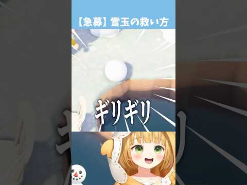 この雪玉の救い方を教えてください【あつ森】