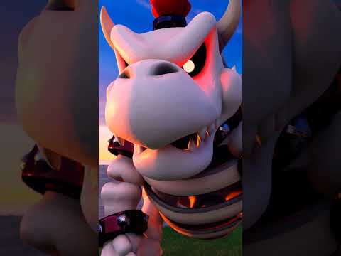 Bowser gets hit by a Lightning and transform into a Skeleton Bowser  #animation #mario #bowser