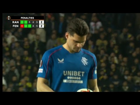 Ianis Hagi MISSED PENALTY - Rangers vs Fenerbahçe 0-2 (3-2) - UEFA Europa League 2024/25