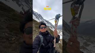 Sissu Zipline 🏔️ #zipline #manali #sissu #adventure #snow