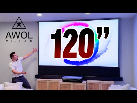 The 4K Theatre of my Dreams is HERE - AWOL Vision LTV-3500 Pro w/ 120" Motorized Screen