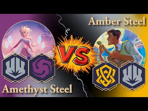 Amethyst Steel vs. Amber Steel Steelsong in Disney Lorcana!