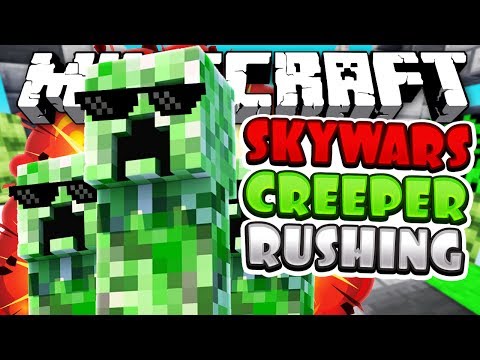 CREEPER RUSHING! (KINDA) (MINECRAFT SKYWARS SHORTS #78)