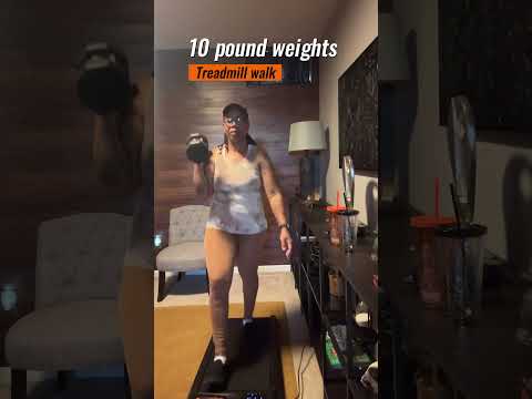 Beginner friendly weighted walk#workout #workoutmotivation #treadmillwalk #treadmill