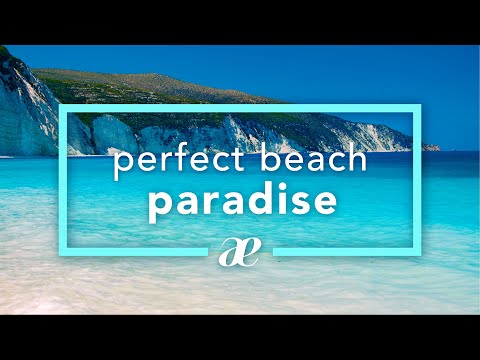 Perfect Paradise Beach Scene 4K — Relaxing Day at the Beach with Crystal Clear Water