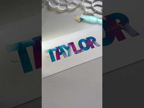 T A Y L O R #process #names #taylor #trend #moderncalligraphy