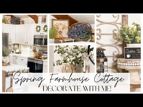 🌿 SPRING KITCHEN DECORATE WITH ME part 2 | FARMHOUSE COTTAGE SPRING DECORATING IDEAS 🌿