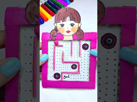 Squid Game 2 Cardboard Challenging Maze Game - DIY Craft Ideas #shorts #squidgame #challenge #diy