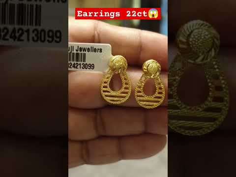 Earrings 22ct😱#earrings #youtubeshorts #goldstyle #goldjewellery #viralvideo #goldaccessories #