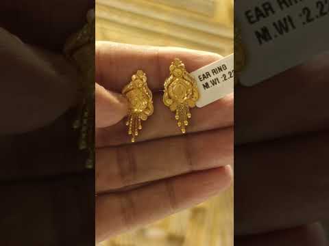 Earrings 22ct#youtubeshorts #goldjewellerydesigns #goldjewellery #goldesign #viralvideo #wedding