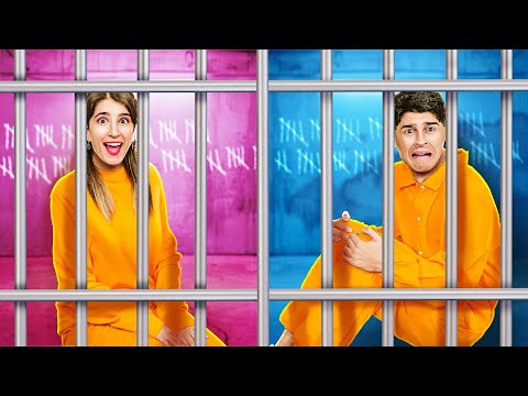 NEW 123 GO! Brother Vs Sister In Jail ⚡Who Has The Best Hacks To Survive?