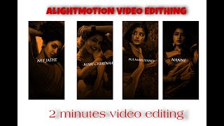 NEW TRENDING VIRAL HRUDAYAMA LYRICAL SONG VIDEO EDITHING IN ALIGHTMOTION  VIDEO EDITHING