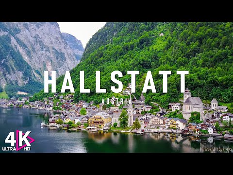 FLYING OVER HALLSTATT (4K UHD) - Relaxing Music Along With Beautiful Nature Videos