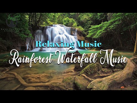 Relaxing Rainforest Waterfall Music | Easy YouTube Listening