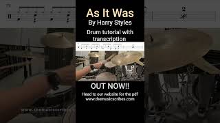 #drumscore #drumsheetmusic #drumscoreworld #drumtutorial #asitwas #harrystyles #asitwasharrystyles