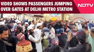 Delhi Metro Viral Video | Viral Video Shows Passengers Jumping Over Gates At Delhi Metro Station