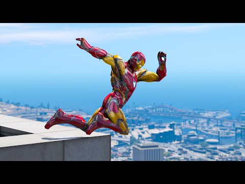 Iron Man Funny Fails Moments In GTA 5 - Best Fails Compilation (Euphoria Physics) #5