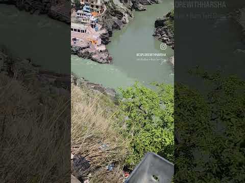 Devprayag. where alaknanda +Bhagirathi  = Ganga ....... #travel #chardhamyatra #religion #ganga