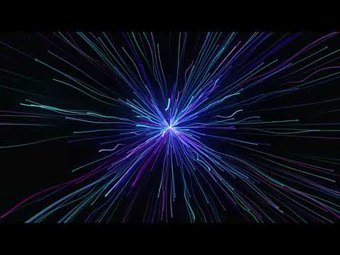 Blue Neon Wormhole Lines Animation Background - Relaxing Screensaver