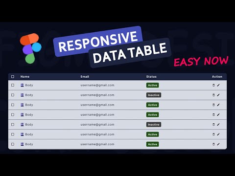 Design a Responsive Data table with Auto Layout in Figma (2025)