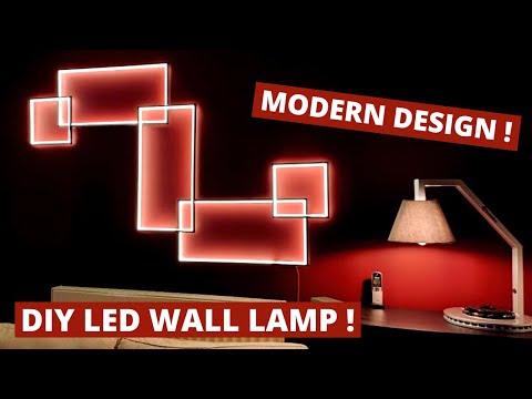 I built a wall lamp with LED strips and scrap metal