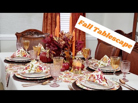 HOW TO CREATE WARM AND COZY FALL TABLESCAPE 2024 STYLING | ideas | #tablescapetuesdays24