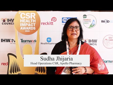 Sudha Jhijaria, Head Operations CSR, Apollo Pharmacy at the 8th CSR Health Awards | IHW