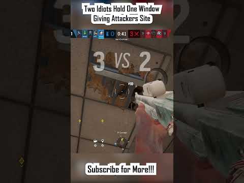 Two Idiots Hold One Window Giving Attackers the Site #r6s #rainbowsixsiege #gaming