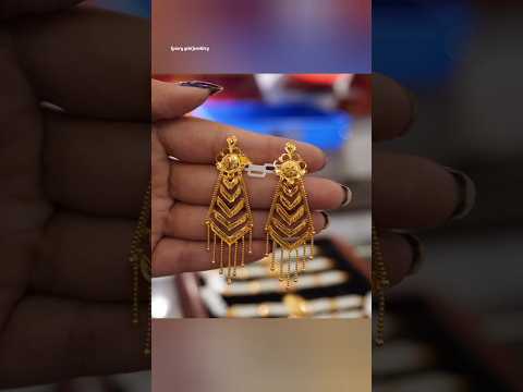 Gold earrings designs latest collection/daily wear earrings designs in gold #shorts #earrings #gold