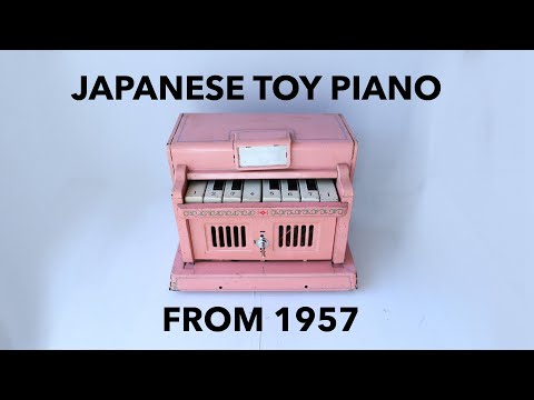 Japanese Toy Piano from 1957 has electric bells inside!