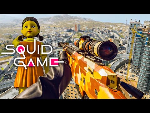 CALL OF DUTY: WARZONE SQUID GAMES SNIPER GAMEPLAY! (NO COMMENTARY)