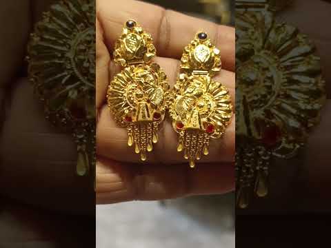 Earrings 22ct#goldjewellerydesigns #youtubeshorts #viralvideo #wedding #goldearrings