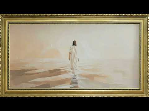 JESUS WALKING ON WATER FREE TV ART WALLPAPER SCREENSAVER BACKGROUND VINTAGE FRAMED SAMSUNG TV ART