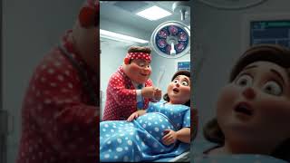 "Cartoon Chaos in the Delivery Room! 😱💉| Hyper-Realistic 3D Animation"#viralanimation#YouTubeShorts