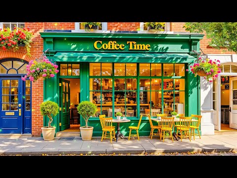 Spring Day at New York Outdoor Cafe Ambience with Sweet Bossa Nova Jazz Music for Work, Study, Relax