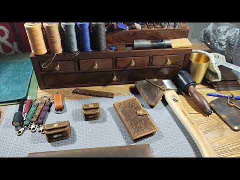 My Leather Crafting Workbench | Handmade Leather Goods and Tools#leathercraft