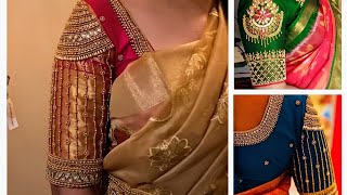 🫰💞 New Aari work  Bridal Blouse sleeves Designs | blouse designs new model / #paithanisareeblouse