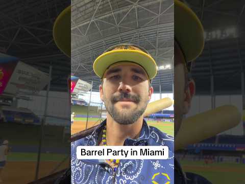 Barrel Party in Miami! #lipsync #baseball #trending #calabria2007