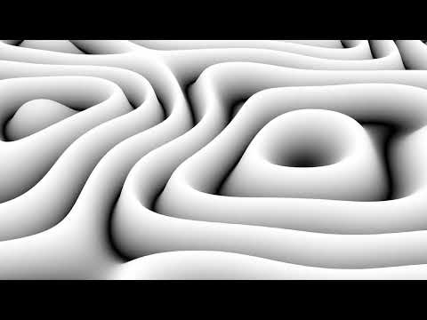 1 Hour of White Abstract Height Map Pattern Loop Animation 3D | QuietQuests