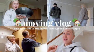 Moving Vlog 5🏡 | filling the kitchen with our stuff & finishing touches before the carpets🏡✨