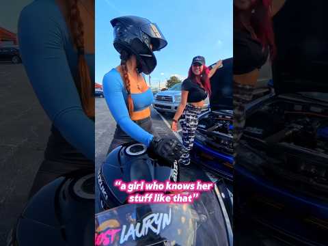 SHE SHOWED THEM! #cargirl #bikergirl  #girlbikers #gsxr1000r #driftcar #carculture #motogirl #gsxr