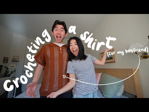 crocheting my boyfriend a shirt!!